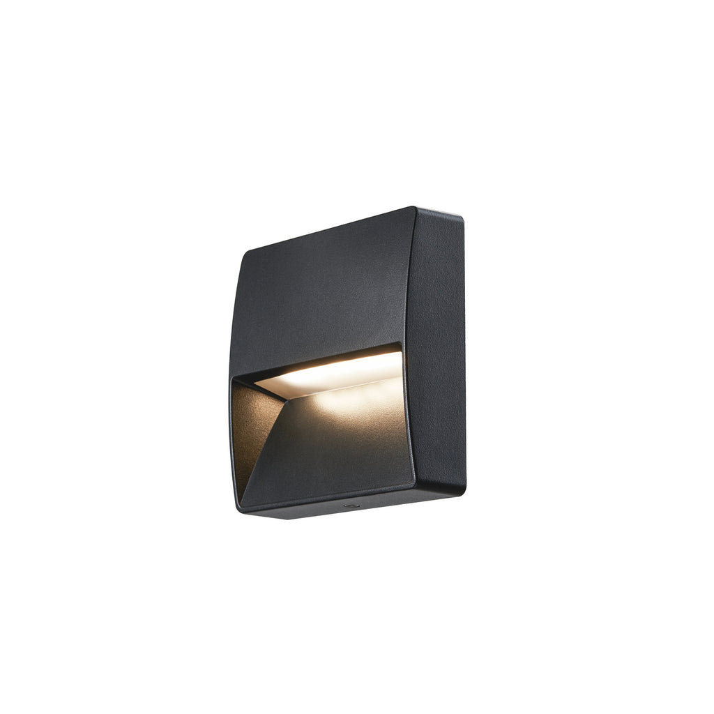 DOWNUNDER OUT, square WL Outdoor LED, Luminária de parede embutido, antracite, 3000 K