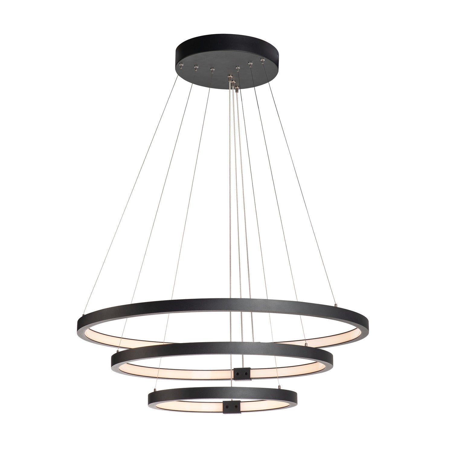 ONE TRIPLE DALI luminária suspensa LED de interior, preto, 3000/4000 K