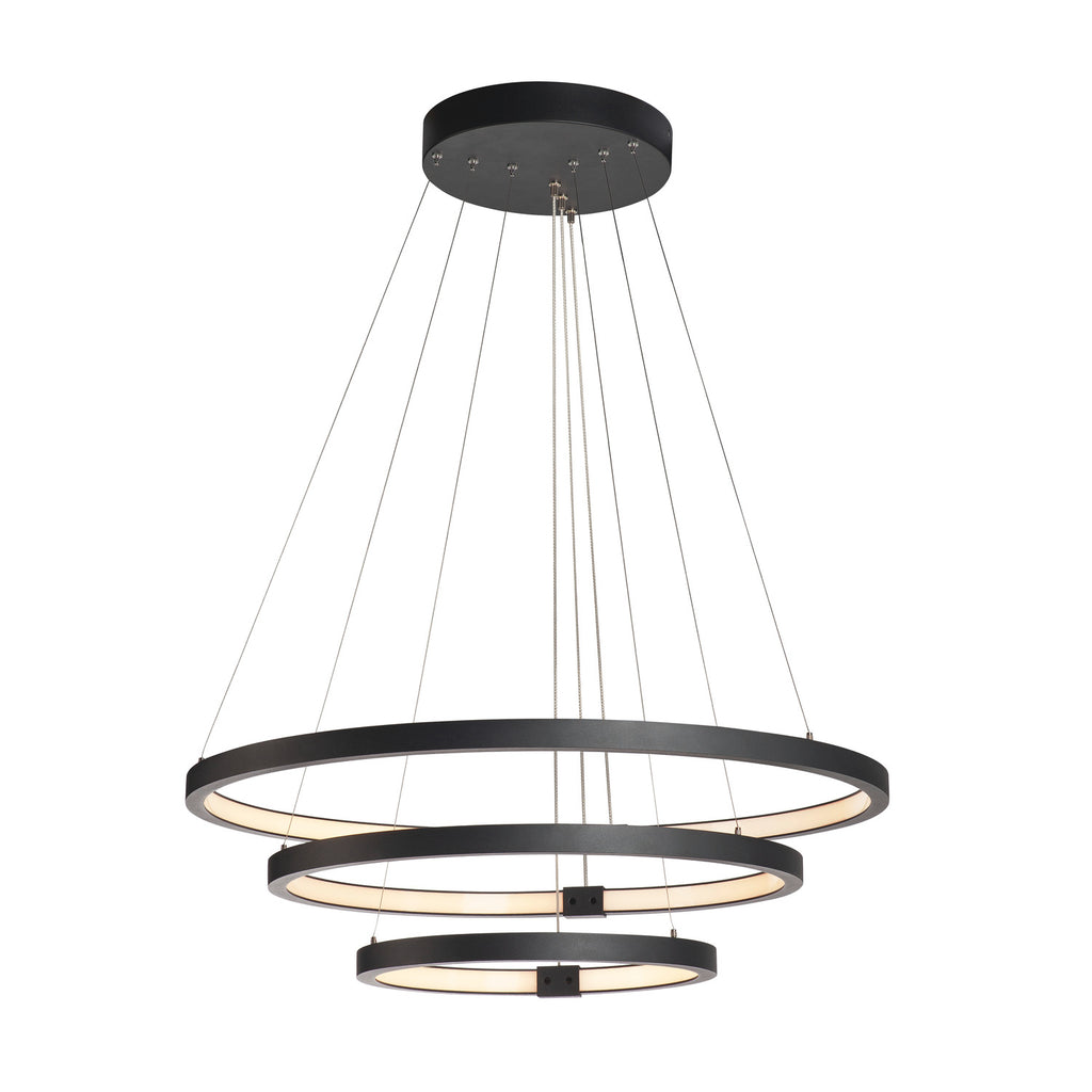 ONE TRIPLE DALI luminária suspensa LED de interior, preto, 3000/4000 K