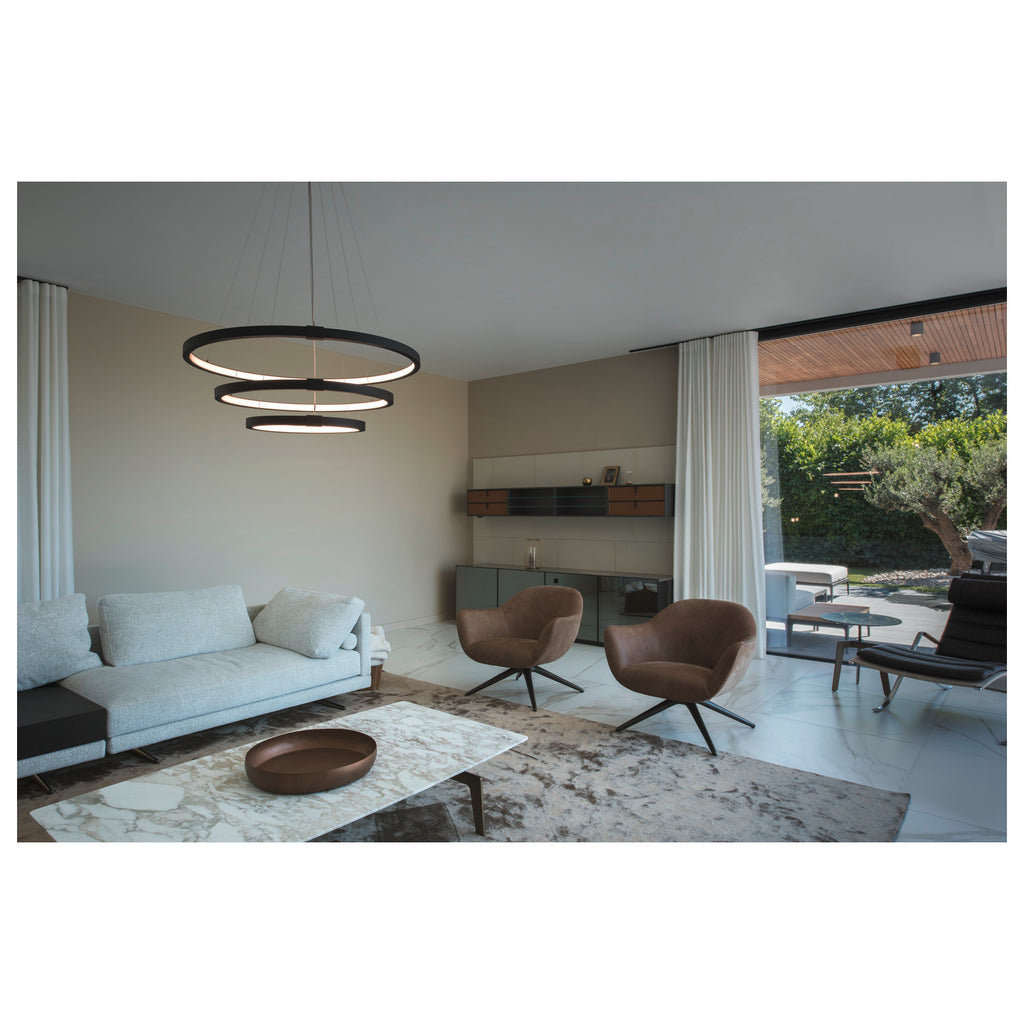 ONE TRIPLE DALI luminária suspensa LED de interior, preto, 3000/4000 K