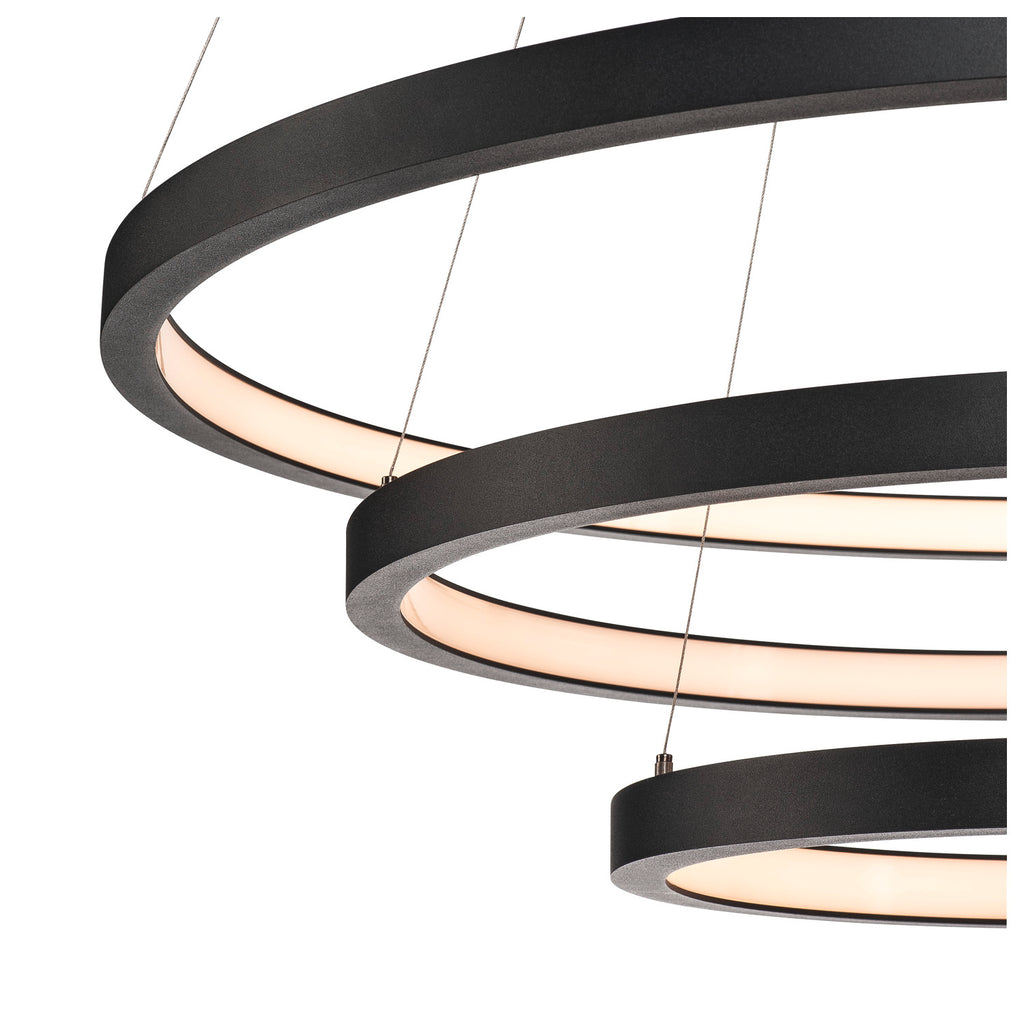 ONE TRIPLE DALI luminária suspensa LED de interior, preto, 3000/4000 K