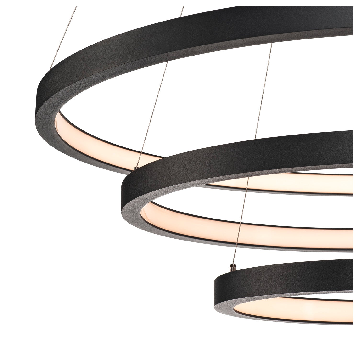 ONE TRIPLE DALI luminária suspensa LED de interior, preto, 3000/4000 K