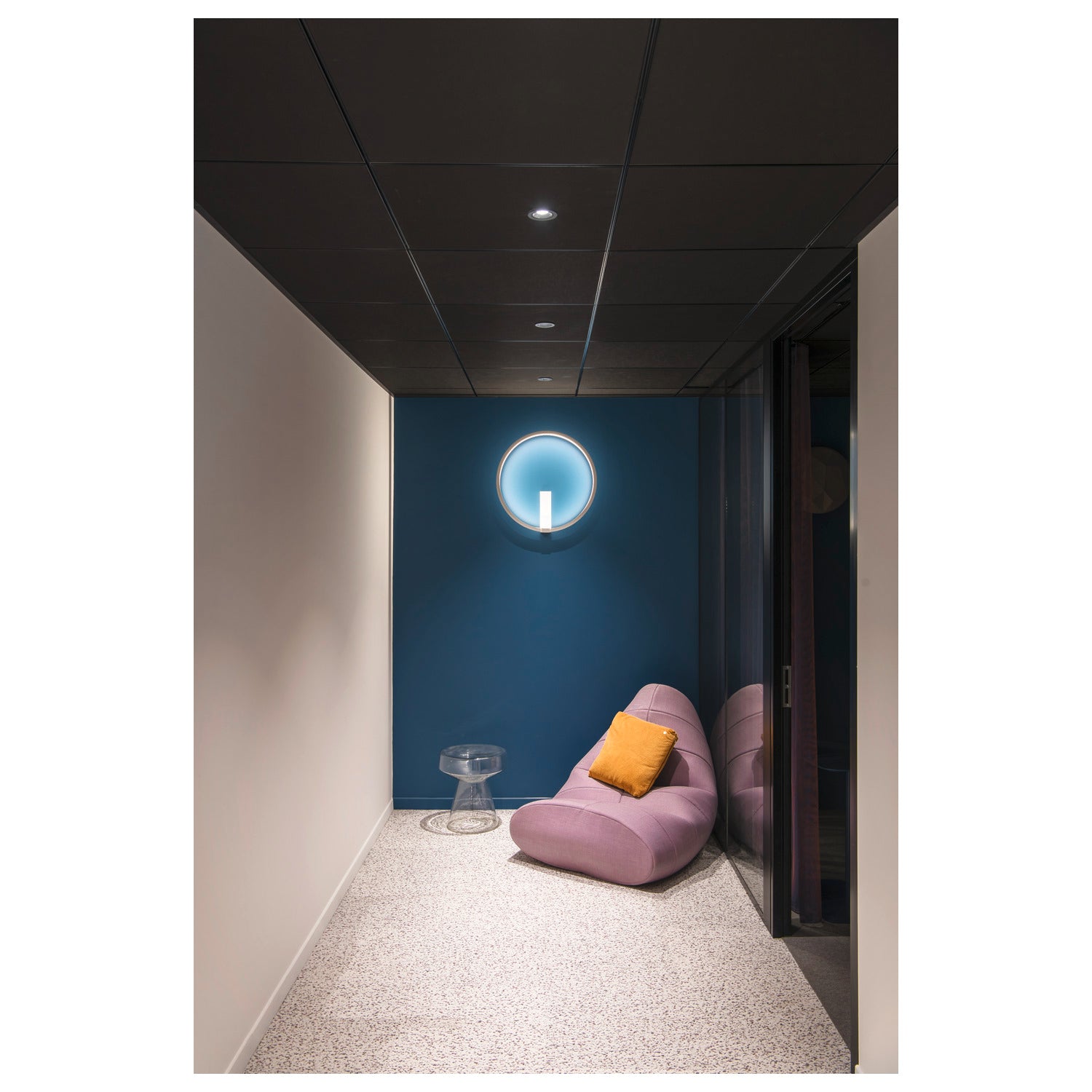 NUMINOS® DL M, Luz embutida para teto LED para interior preto/cromado 4000 K 55°