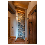 LOGS IN L, luminária de montagem à superfície na parede Indoor LED, preto/dourado, 2000-3000 K, DIM-TO-WARM