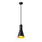 PHELIA 130 E27, luminária pendente Indoor, preto/dourado