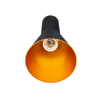 PHELIA 130 E27, luminária pendente Indoor, preto/dourado