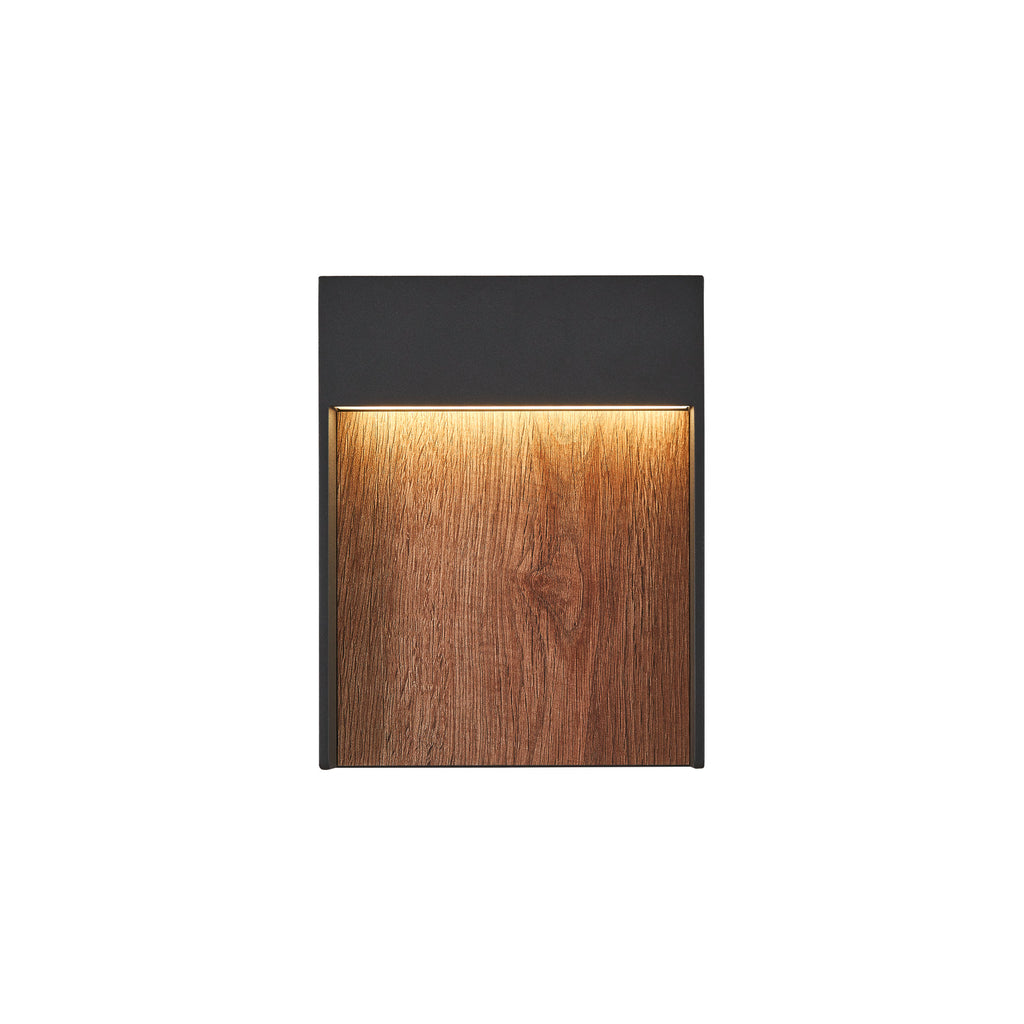 FLATT, luminária de montagem à superfície na parede LED Outdoor, 3000/4000 K, IP65, antracite/castanho
