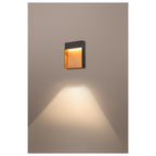 FLATT, luminária de montagem à superfície na parede LED Outdoor, 3000/4000 K, IP65, antracite/castanho