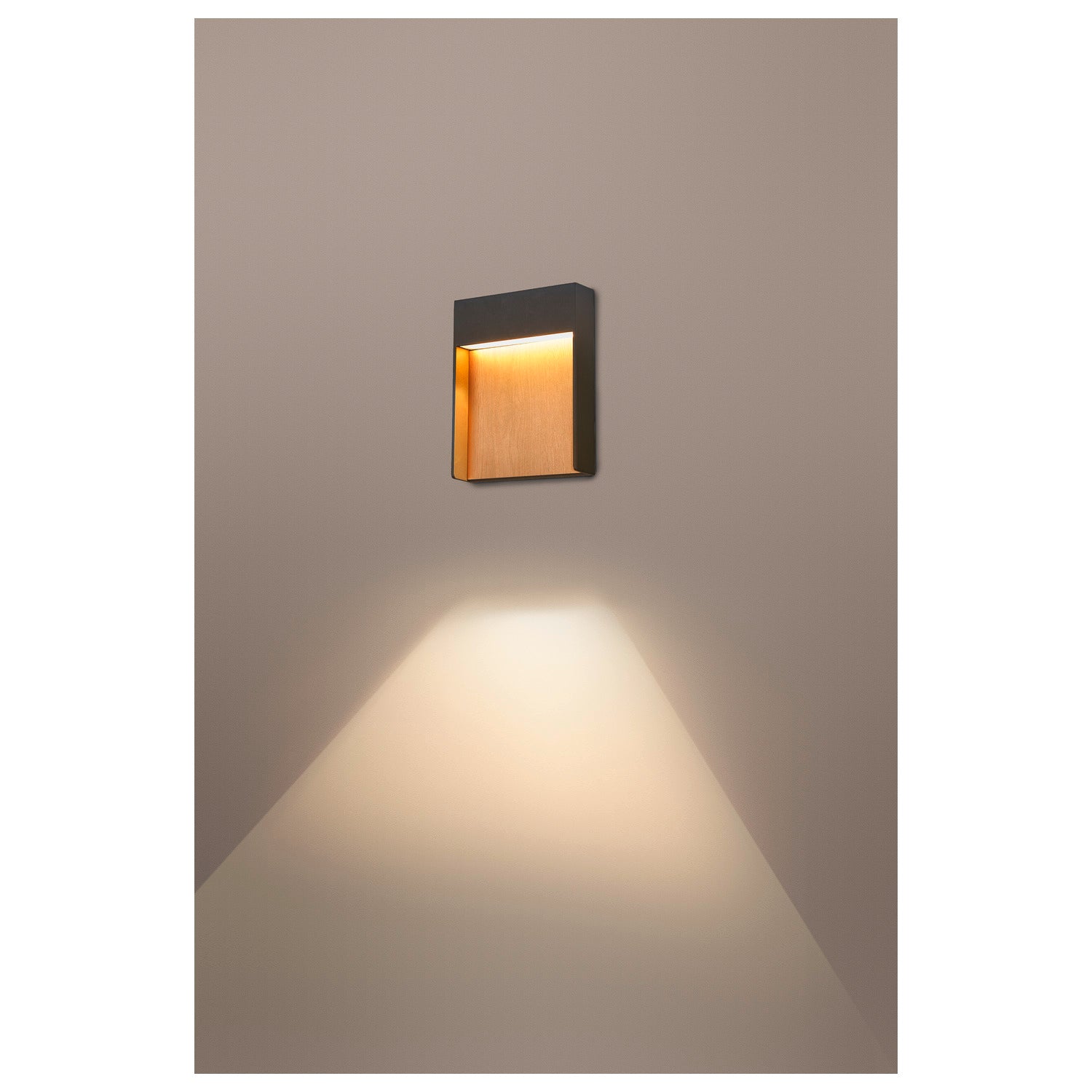FLATT, luminária de montagem à superfície na parede LED Outdoor, 3000/4000 K, IP65, antracite/castanho
