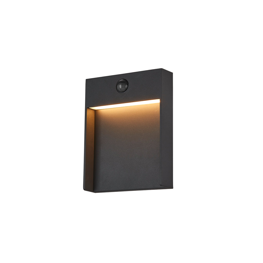 FLATT SENSOR, luminária de montagem à superfície na parede LED Outdoor, 3000/4000 K, IP54, antracite