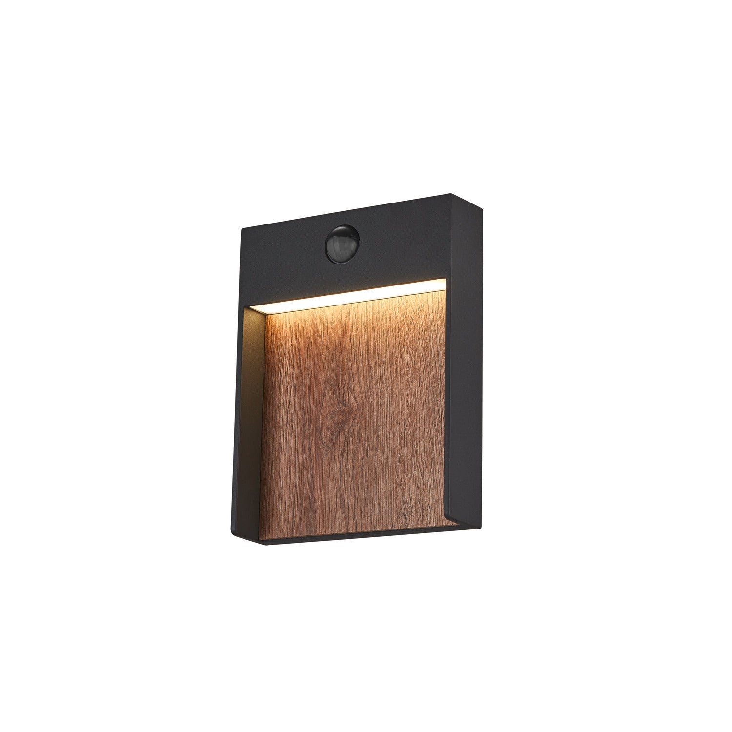 FLATT SENSOR, luminária saliente para a parede LED exterior, 3000/4000 K, IP54, antracite/castanho