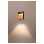 FLATT SENSOR, luminária saliente para a parede LED exterior, 3000/4000 K, IP54, antracite/castanho