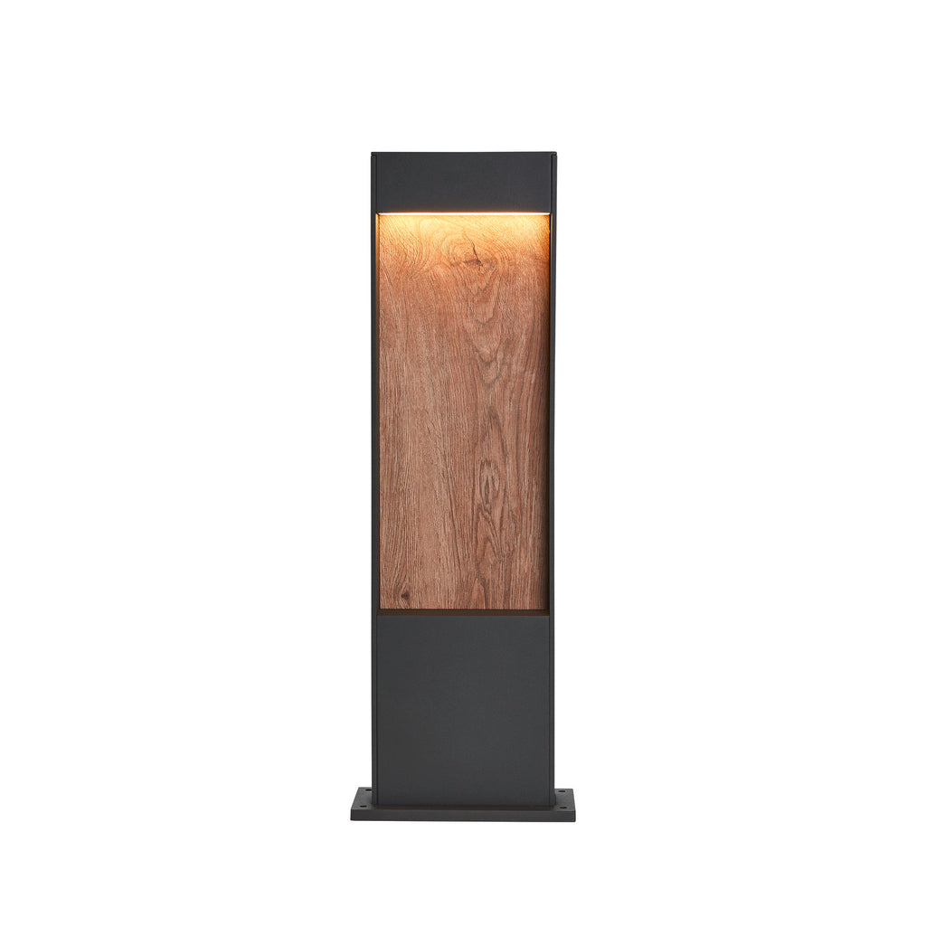 FLATT POLE 65, luminária de pé LED exterior, 3000/4000 K, IP65, antracite/castanho