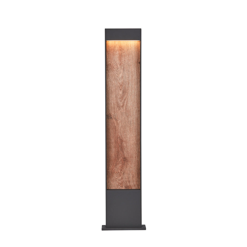 FLATT POLE 100, luminária de pé LED exterior, 3000/4000 K, IP65, antracite/castanho