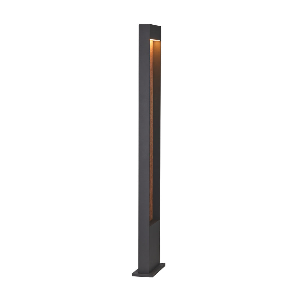 FLATT POLE 100, luminária de pé LED exterior, 3000/4000 K, IP65, antracite/castanho