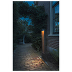 FLATT POLE 100, luminária de pé LED exterior, 3000/4000 K, IP65, antracite/castanho