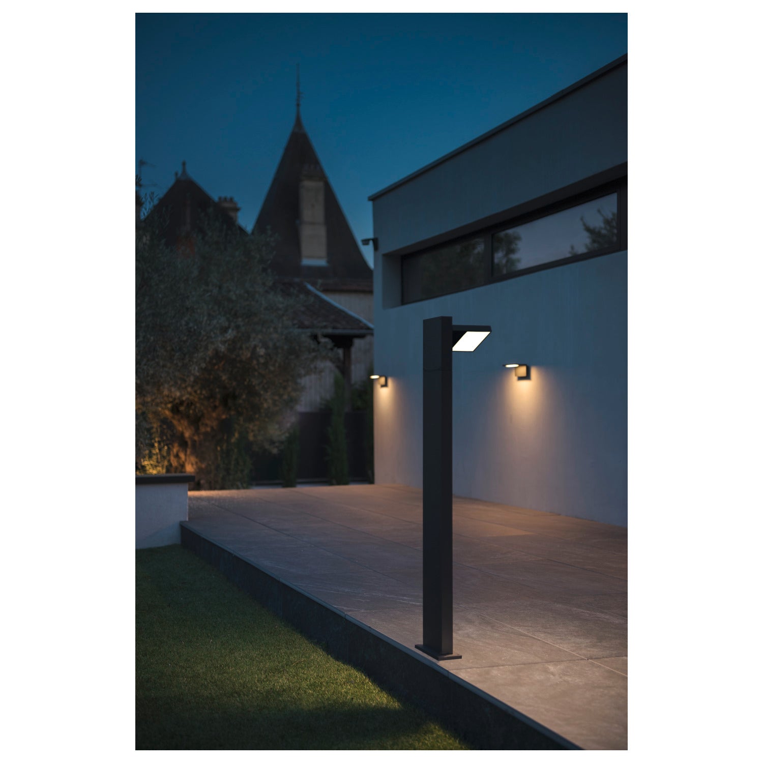 ABRIDOR POLE SENSOR 100, luminária de apoio LED Outdoor IP55 antracite 3000/4000 K