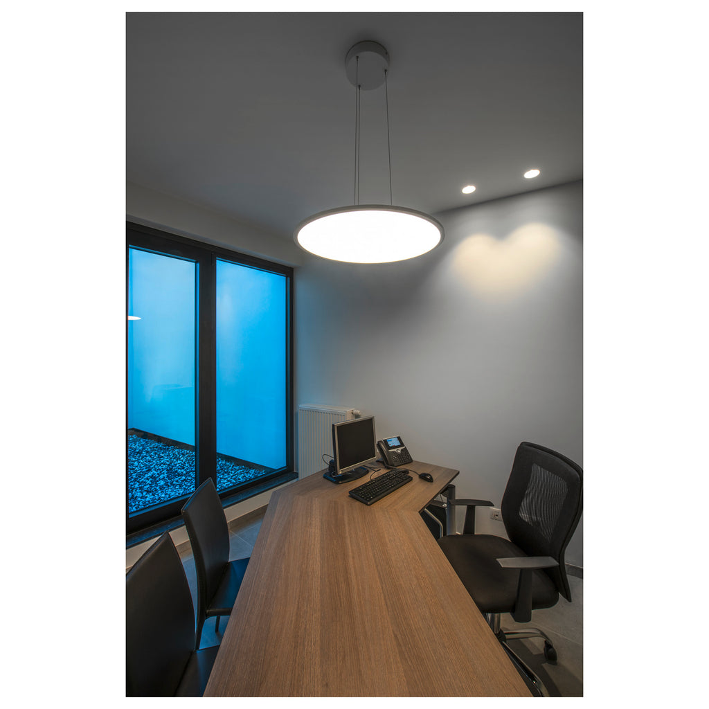 LED PANEL - PANEL 60 DALI, Luminárias pendentes Indoor LED redondo cinzento 4000 K