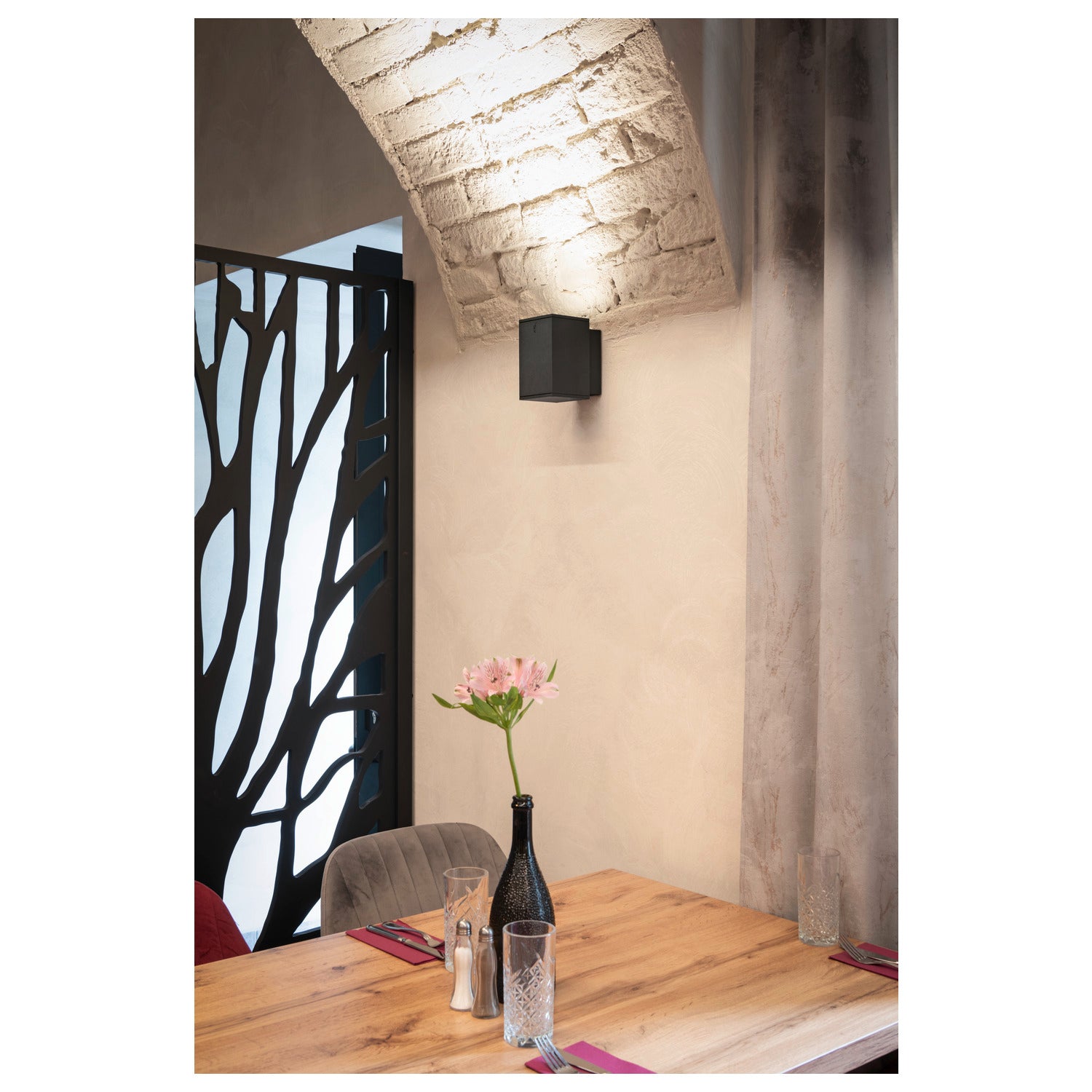 ENOLA SQUARE M, luminária saliente para a parede LED single de exterior, antracite