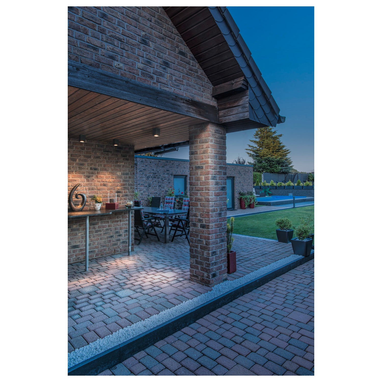 ENOLA SQUARE M, luminária saliente para teto LED de exterior antracite