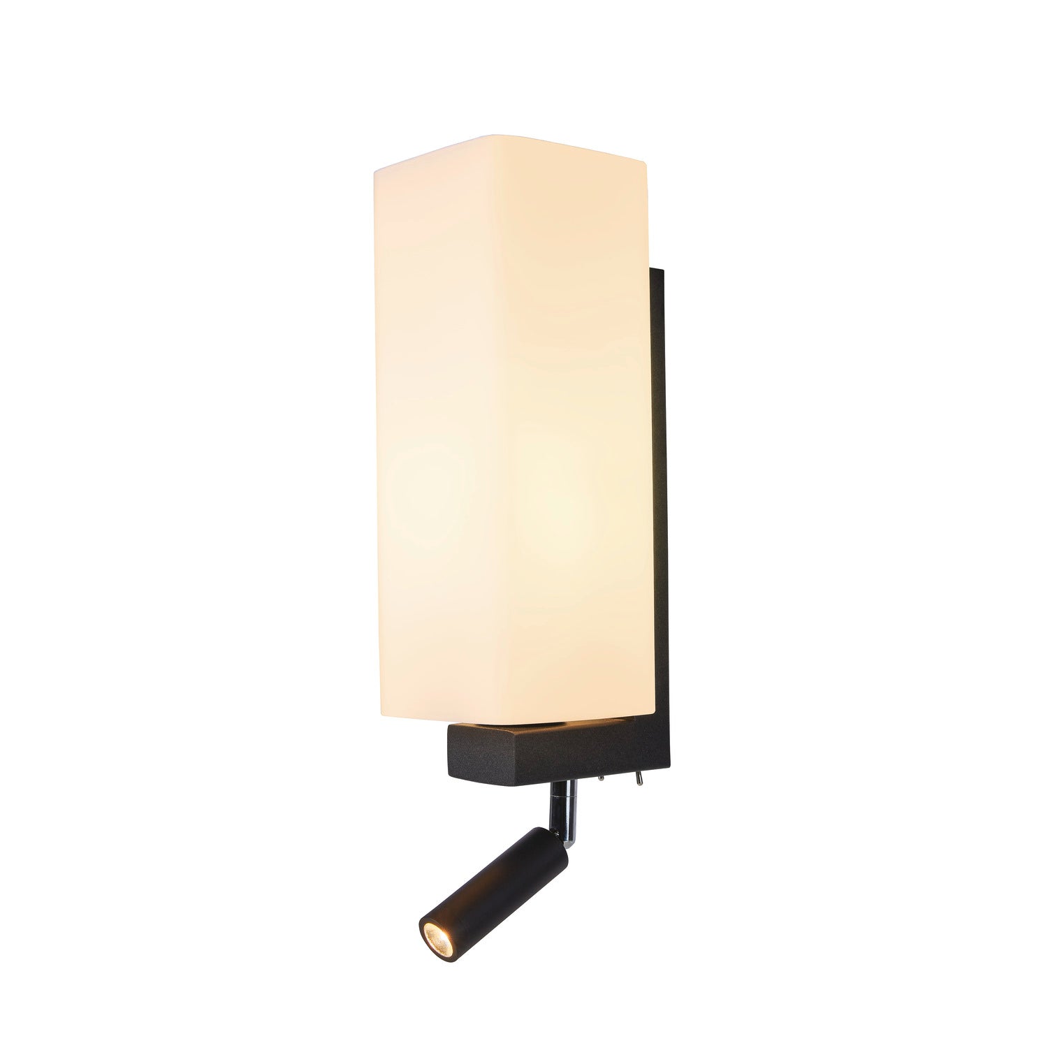 QUADRASS SPOT, luminária de montagem à superfície na parede Indoor com Spot LED e casquilho E27, preto
