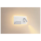 SOMNILA SPOT, Luminária de montagem de superfície na parede LED Indoor 3000 K versão branco à esquerda, incluindo ligação USB