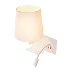 SOMNILA FLEX, Luminária de montagem de superfície na parede LED Indoor 3000 K versão branco à esquerda, incluindo ligação USB