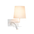 SOMNILA FLEX, Luminária de montagem de superfície na parede LED Indoor 3000 K versão branco à direita, incluindo ligação USB