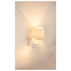 SOMNILA FLEX, Luminária de montagem de superfície na parede LED Indoor 3000 K versão branco à direita, incluindo ligação USB