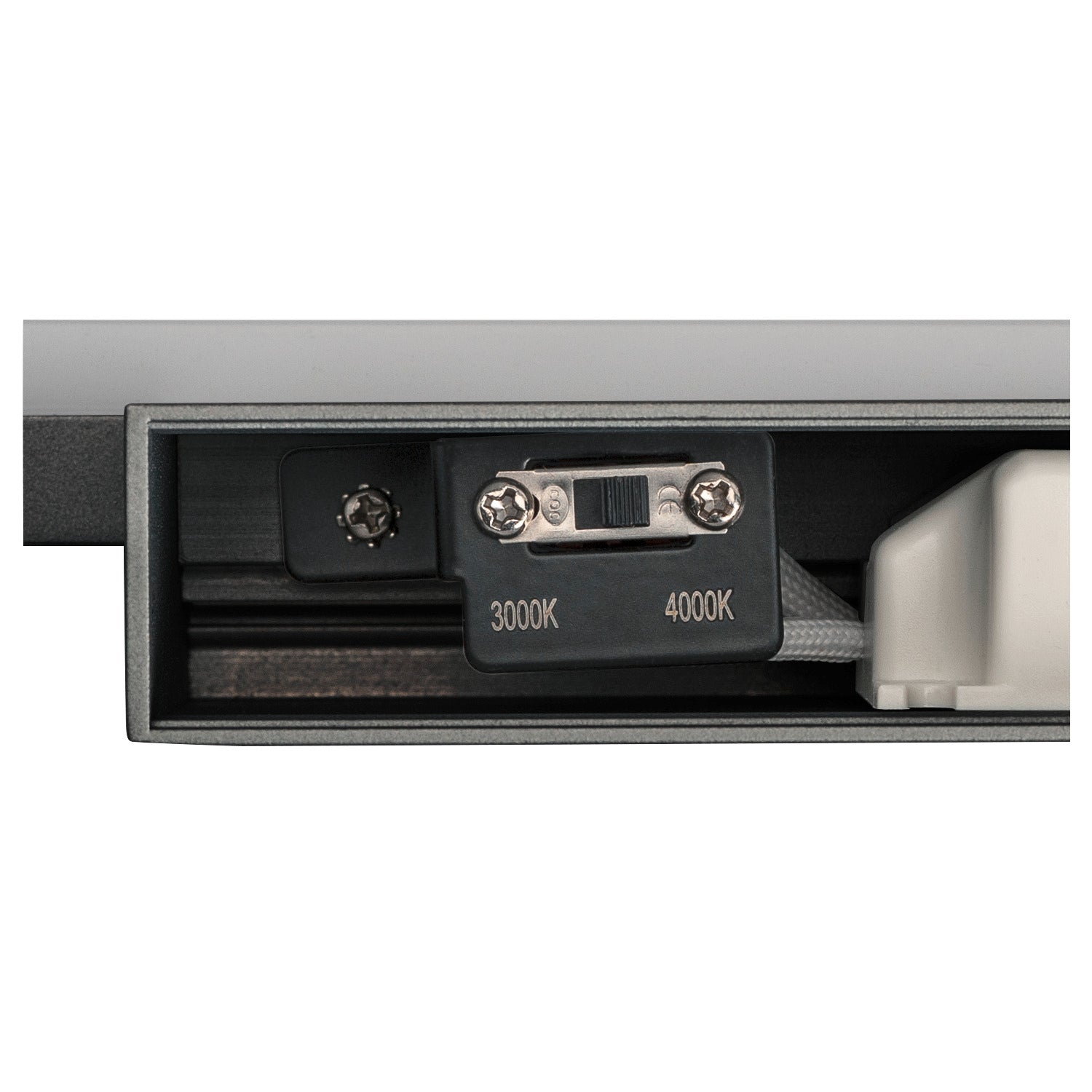 GLENOS II - GLENOS® 60, lâmp. espelho LED int. preto c/ interrup. CCT 3000/4000 K
