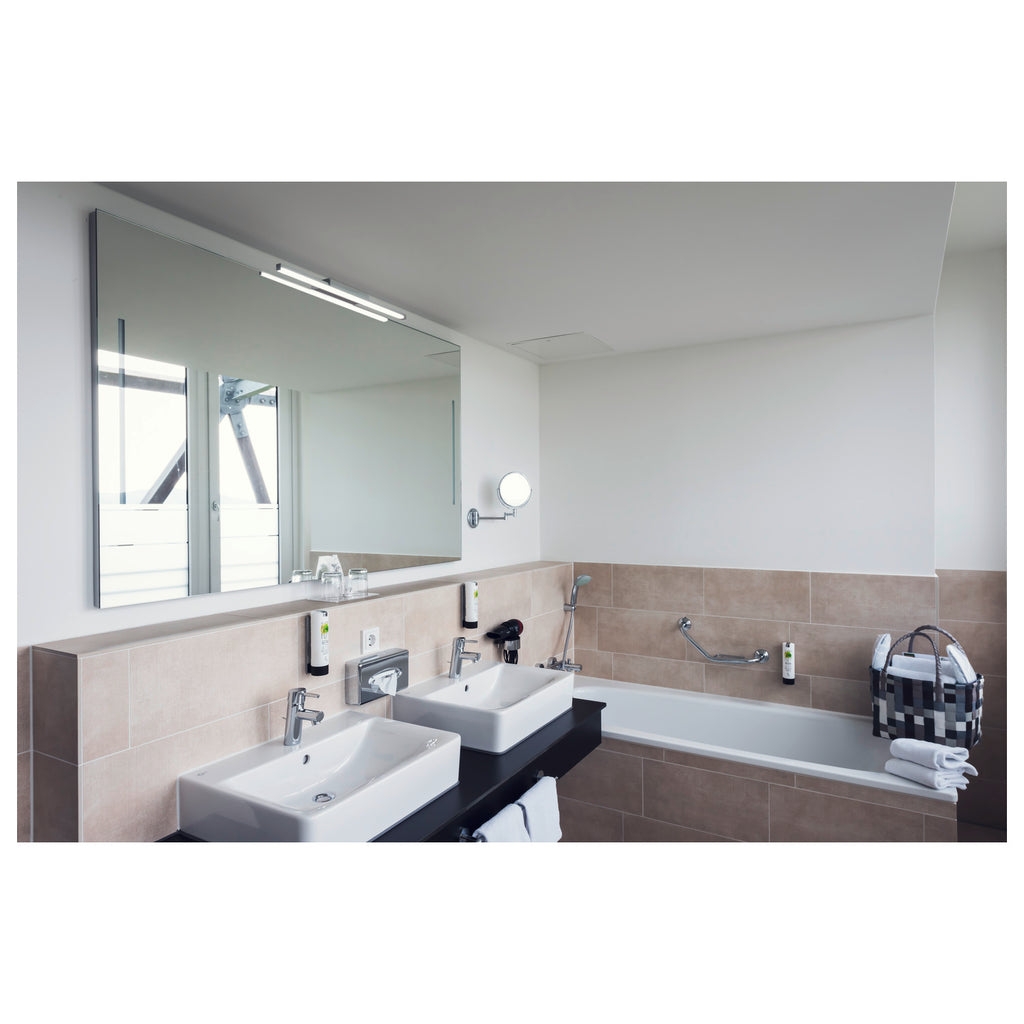 GLENOS II - GLENOS® 60, lâmp. espelho LED int. cinz. c/ interrup. CCT 3000/4000 K