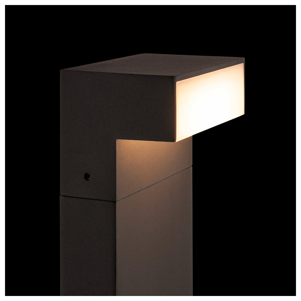 L-LINE OUT 50 FL Pole, Luminária de pé LED para exterior horizontal antracite, interruptor CCT 3000/4000 K