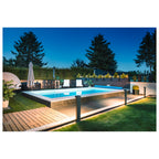L-LINE OUT 80 FL Pole, Luminária de pé LED para exterior horizontal antracite, interruptor CCT 3000/4000 K