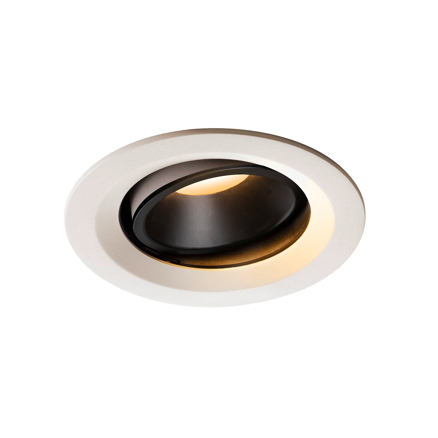 NUMINOS® MOVE DL M, Luz embutida para teto LED para interior branco/preto 2700 K rotativa e giratória a 55°