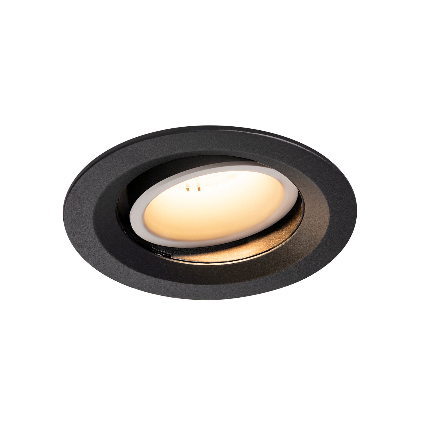 NUMINOS® MOVE DL M, Luz embutida para teto LED para interior preto/branco 3000 K rotativa e giratória a 55°