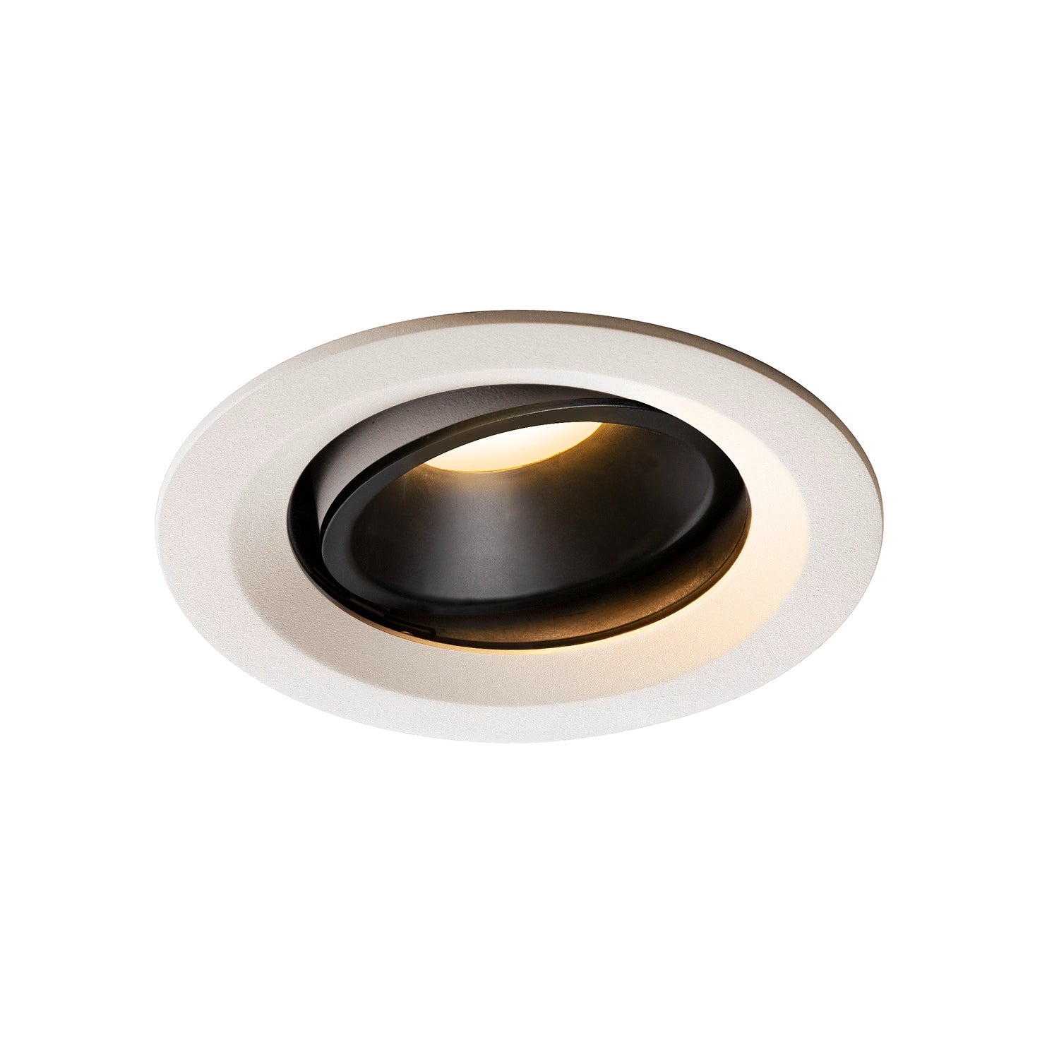 NUMINOS® MOVE DL M, Luz embutida para teto LED para interior branco/preto 3000 K rotativa e giratória a 20°