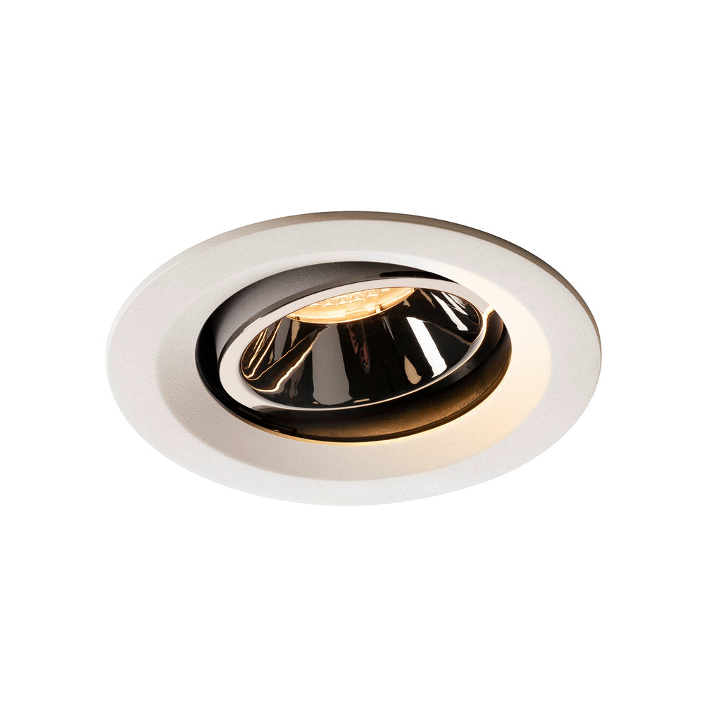 NUMINOS® MOVE DL M, Luz embutida para teto LED para interior branco/cromado 3000 K rotativa e giratória a 55°