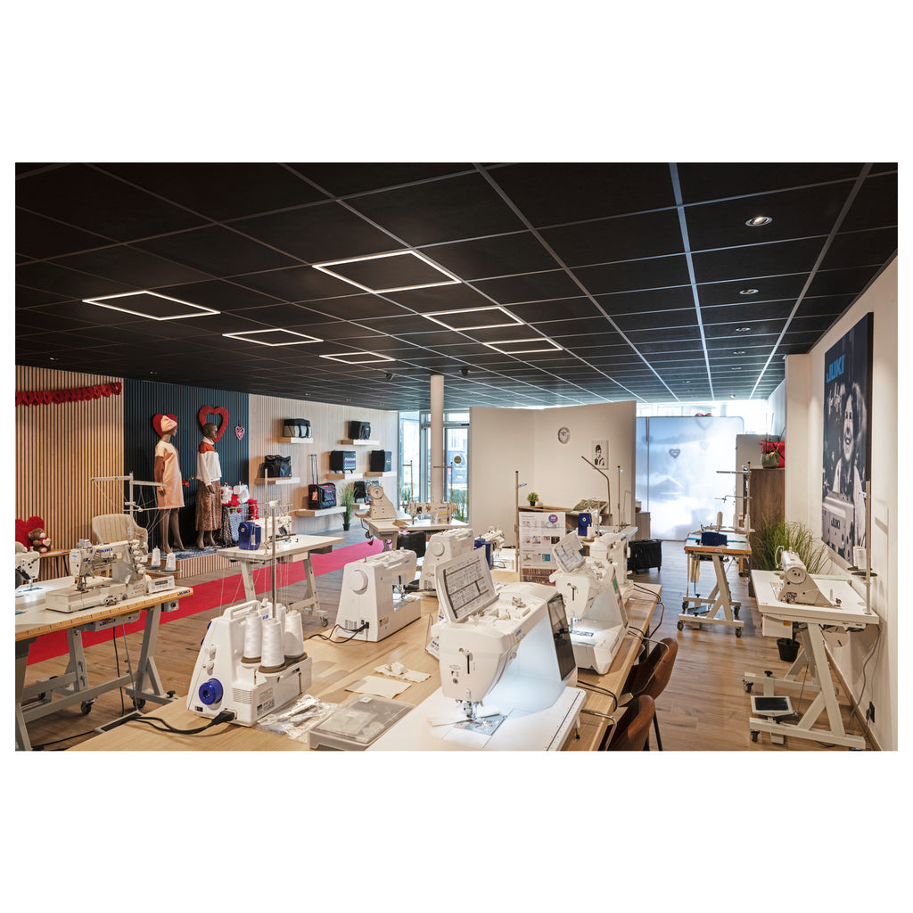 NUMINOS® MOVE DL M, Luz embutida para teto LED para interior preto/cromado 4000 K rotativa e giratória a 40°
