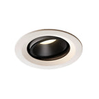 NUMINOS® MOVE DL M, Luz embutida para teto LED para interior branco/preto 4000 K rotativa e giratória a 55°