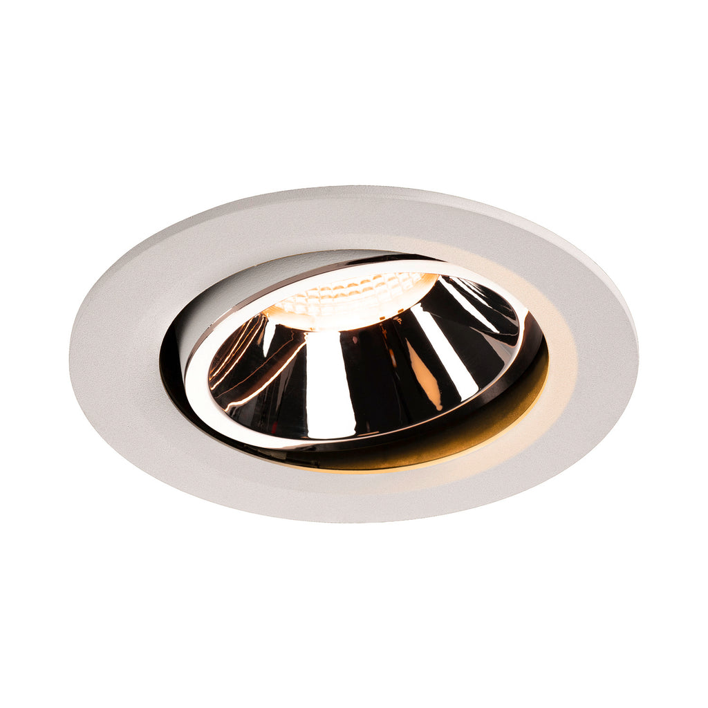 NUMINOS® MOVE DL L, Luz embutida para teto LED para interior branco/cromado 2700 K rotativa e giratória a 40°