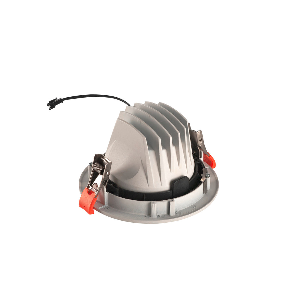 NUMINOS® MOVE DL L, Luz embutida para teto LED para interior branco/cromado 2700 K rotativa e giratória a 40°