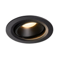 NUMINOS® MOVE DL L, Luz embutida para teto LED para interior preto/preto 3000 K rotativa e giratória a 40°