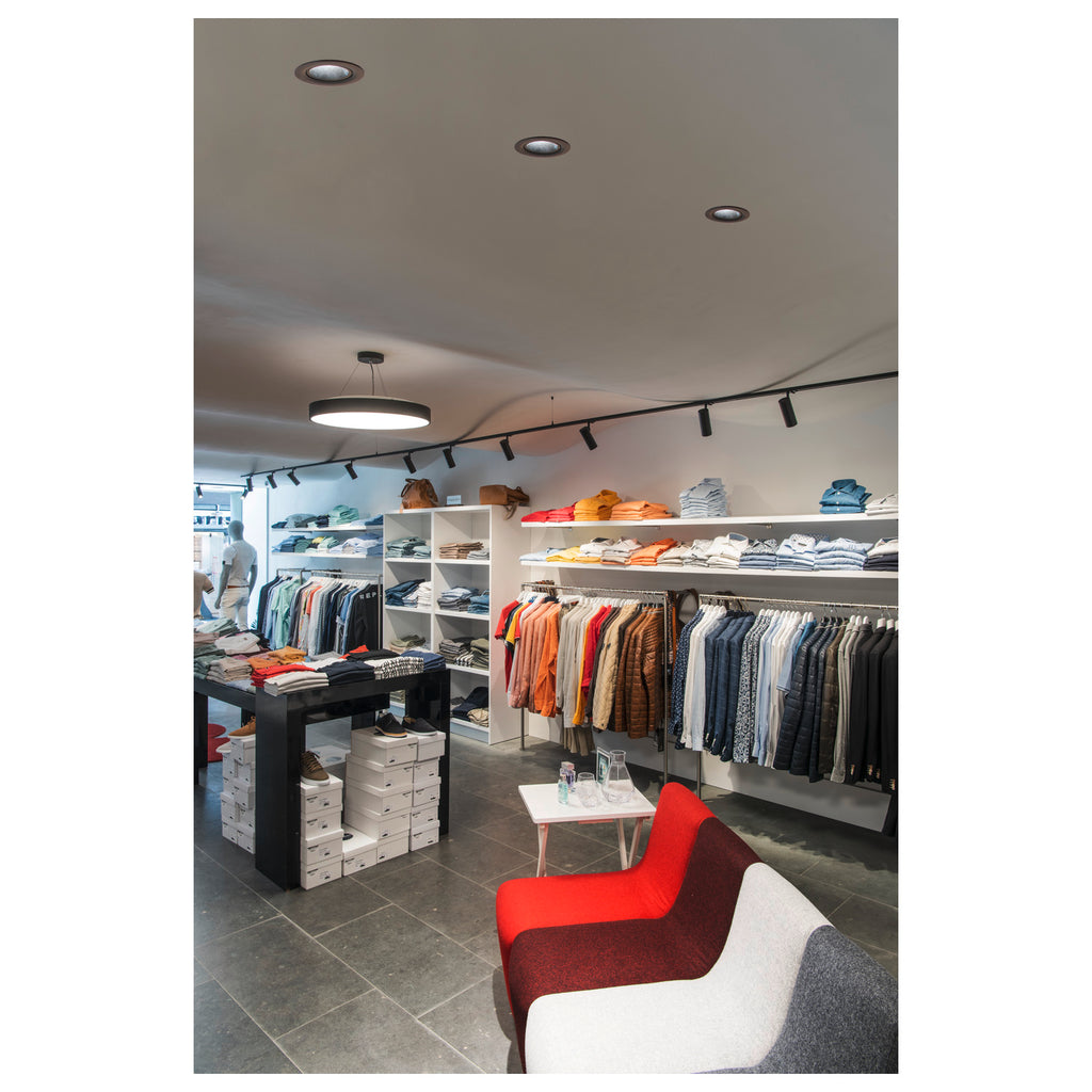 NUMINOS® MOVE DL L, Luz embutida para teto LED para interior preto/preto 3000 K rotativa e giratória a 40°