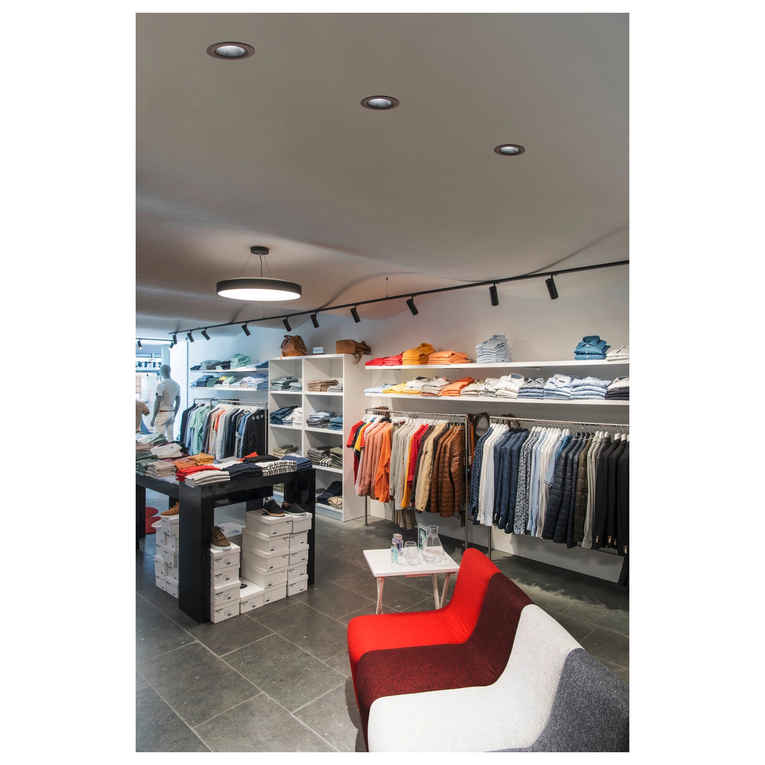 NUMINOS® MOVE DL L, Luz embutida para teto LED para interior preto/preto 3000 K rotativa e giratória a 40°