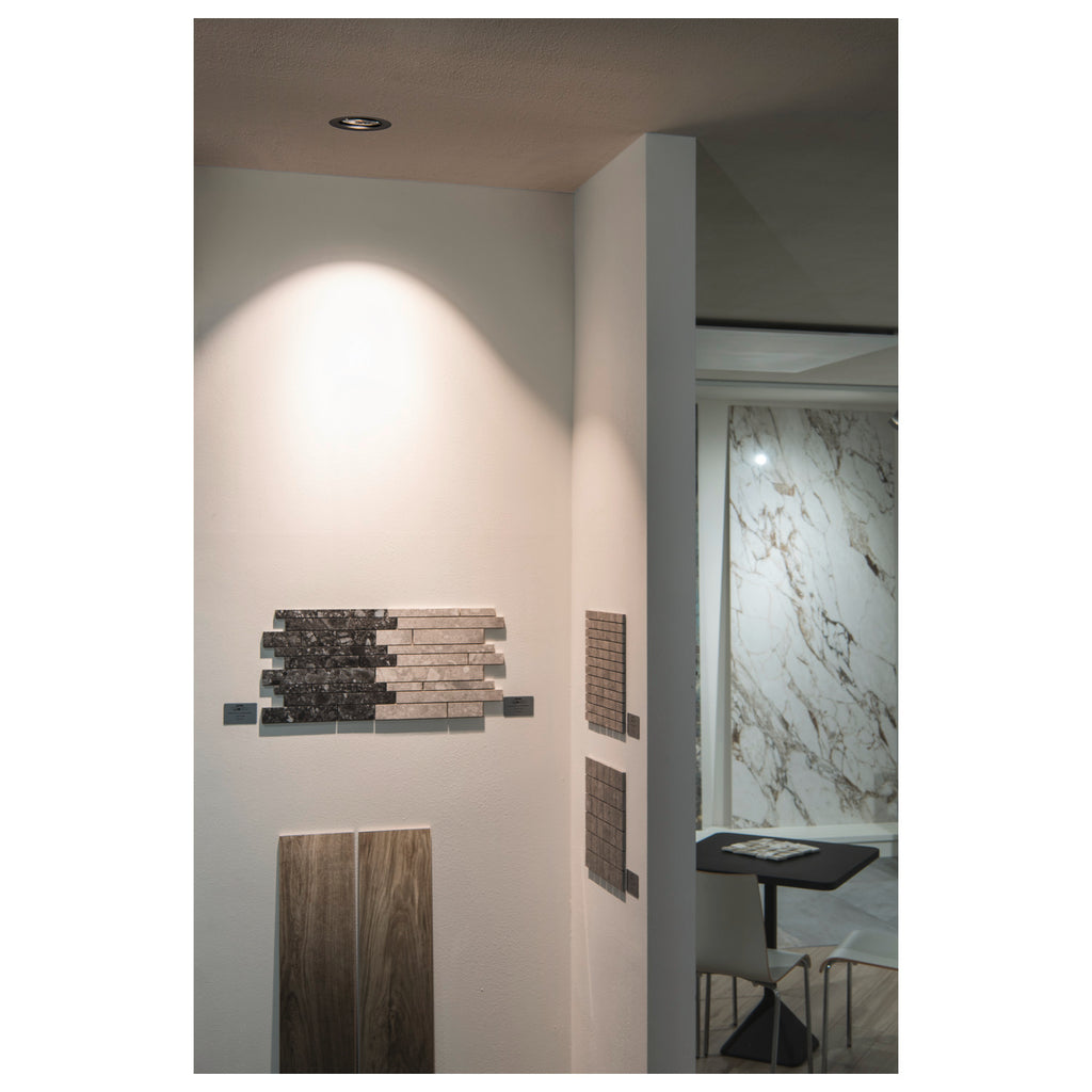 NUMINOS® MOVE DL L, Luz embutida para teto LED para interior preto/cromado 3000 K rotativa e giratória a 40°