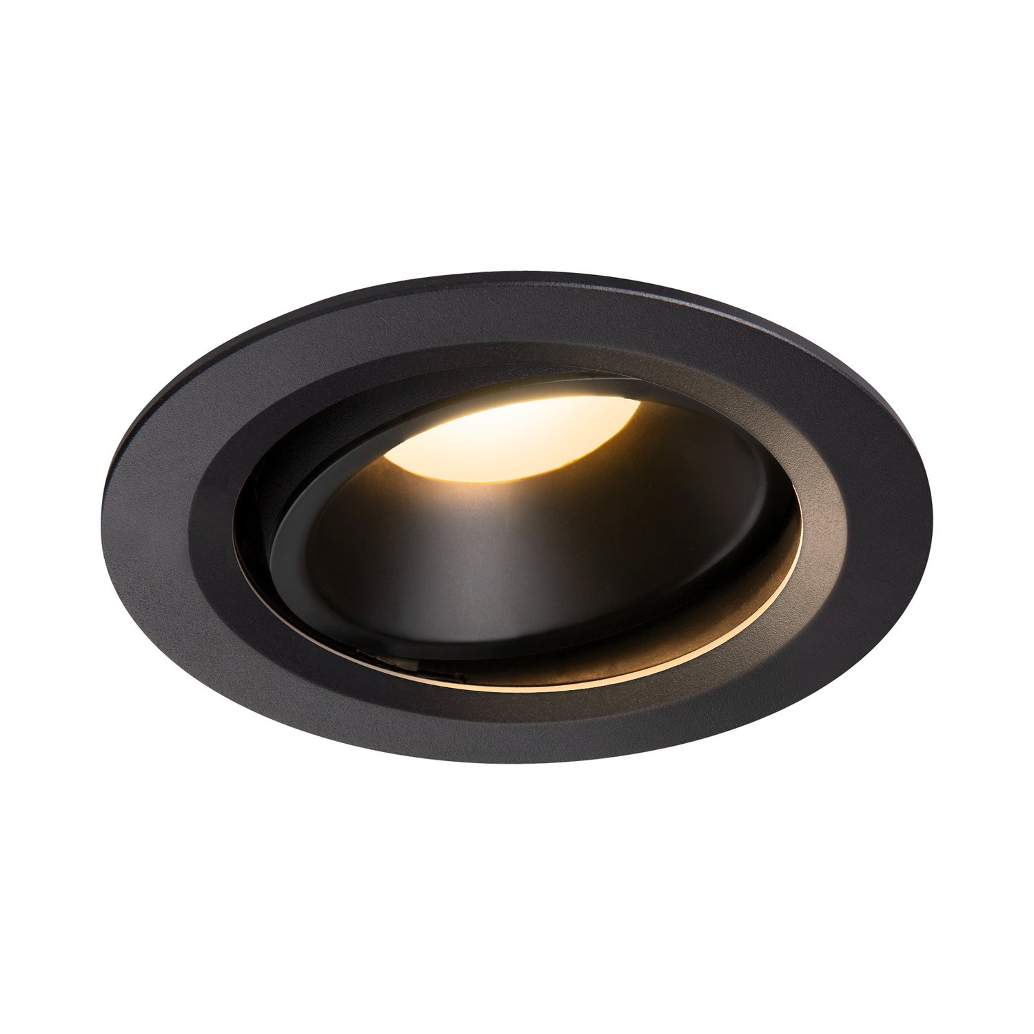 NUMINOS® MOVE DL L, Luz embutida para teto LED para interior preto/preto 3000 K rotativa e giratória a 55°