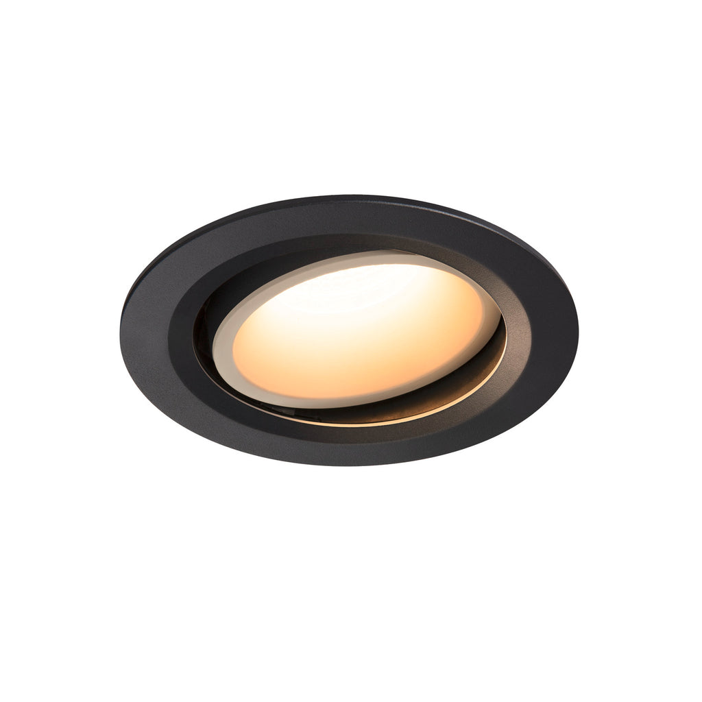 NUMINOS® MOVE DL L, Luz embutida para teto LED para interior preto/branco 3000 K rotativa e giratória a 55°