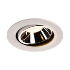 NUMINOS® MOVE DL L, Luz embutida para teto LED para interior branco/cromado 3000 K rotativa e giratória a 40°