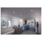 NUMINOS® MOVE DL L, Luz embutida para teto LED para interior branco/cromado 3000 K rotativa e giratória a 40°
