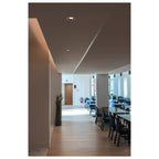 NUMINOS® MOVE DL L, Luz embutida para teto LED para interior branco/cromado 3000 K rotativa e giratória a 55°